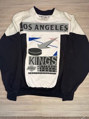 Vintage Los Angeles Kings Black & White Crewneck Pullover Sweatshirt Size M